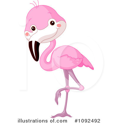 Royalty-Free (RF) Flamingo Clipart Illustration by Pushkin - Stock Sample #1092492