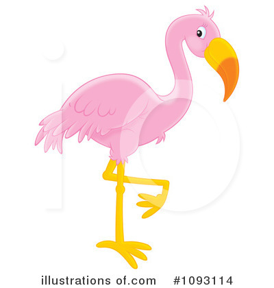 Pink Flamingo Clipart #1093114 by Alex Bannykh