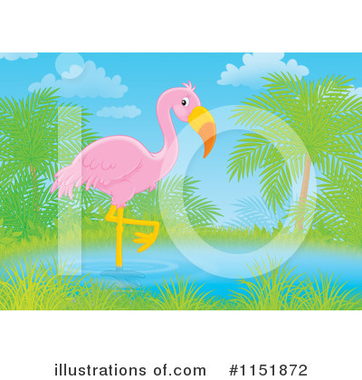 Royalty-Free (RF) Flamingo Clipart Illustration by Alex Bannykh - Stock Sample #1151872