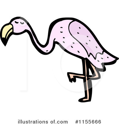 Royalty-Free (RF) Flamingo Clipart Illustration by lineartestpilot - Stock Sample #1155666