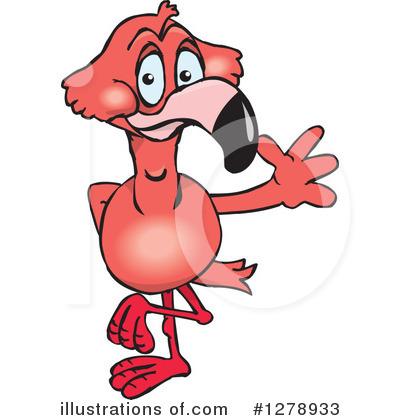 Royalty-Free (RF) Flamingo Clipart Illustration by Dennis Holmes Designs - Stock Sample #1278933