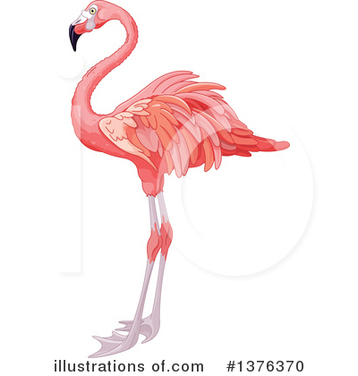 Royalty-Free (RF) Flamingo Clipart Illustration by Pushkin - Stock Sample #1376370