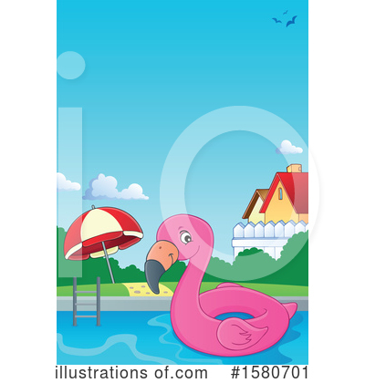 Royalty-Free (RF) Flamingo Clipart Illustration by visekart - Stock Sample #1580701