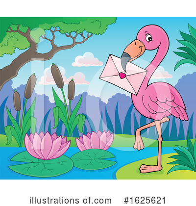 Royalty-Free (RF) Flamingo Clipart Illustration by visekart - Stock Sample #1625621