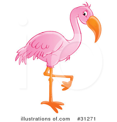 Flamingo Clipart #31271 by Alex Bannykh