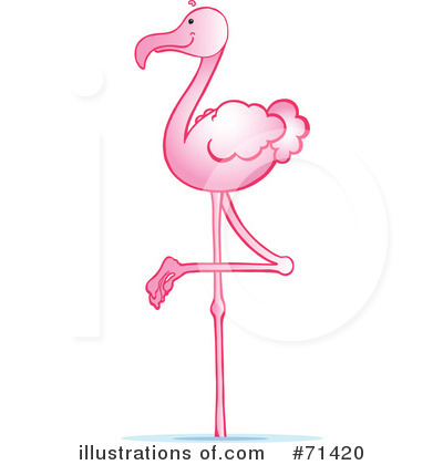 Royalty-Free (RF) Flamingo Clipart Illustration by Snowy - Stock Sample #71420