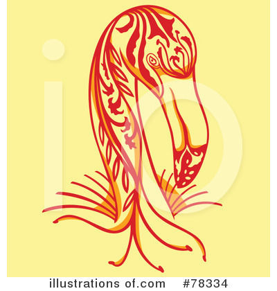 Royalty-Free (RF) Flamingo Clipart Illustration by Cherie Reve - Stock Sample #78334