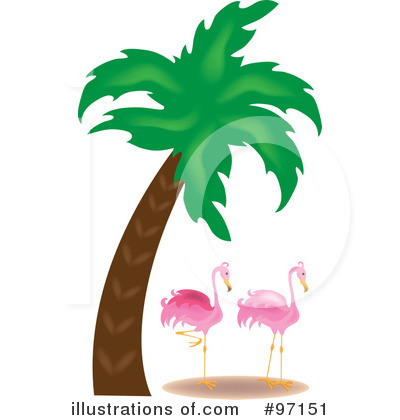 Royalty-Free (RF) Flamingo Clipart Illustration by Pams Clipart - Stock Sample #97151