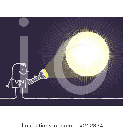 Royalty-Free (RF) Flashlight Clipart Illustration by NL shop - Stock Sample #212834