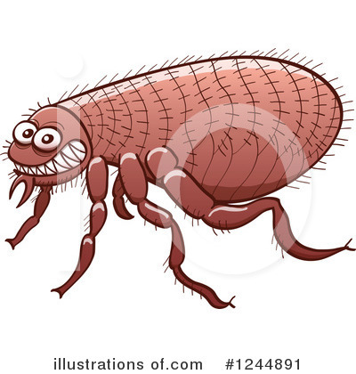 Royalty-Free (RF) Flea Clipart Illustration by Zooco - Stock Sample #1244891