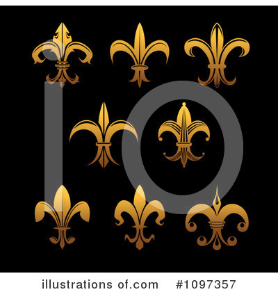 Royalty-Free (RF) Fleur De Lis Clipart Illustration by Vector Tradition SM - Stock Sample #1097357