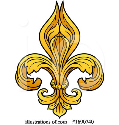 Royalty-Free (RF) Fleur De Lis Clipart Illustration by AtStockIllustration - Stock Sample #1690740