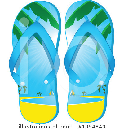 Royalty-Free (RF) Flip Flops Clipart Illustration by elaineitalia - Stock Sample #1054840