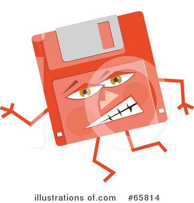 Royalty-Free (RF) Floppy Disc Clipart Illustration by Prawny - Stock Sample #65814