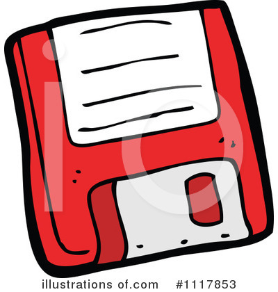 Royalty-Free (RF) Floppy Disk Clipart Illustration by lineartestpilot - Stock Sample #1117853