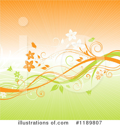 Royalty-Free (RF) Floral Background Clipart Illustration by KJ Pargeter - Stock Sample #1189807