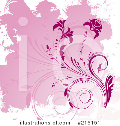 Royalty-Free (RF) Floral Background Clipart Illustration by KJ Pargeter - Stock Sample #215151