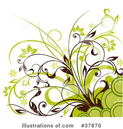 Royalty-Free (RF) Floral Background Clipart Illustration by OnFocusMedia - Stock Sample #37870