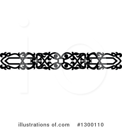 Royalty-Free (RF) Floral Border Clipart Illustration by Vector Tradition SM - Stock Sample #1300110