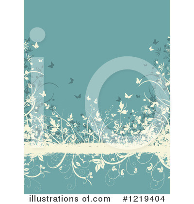 Floral Background Clipart #1219404 by KJ Pargeter