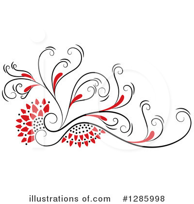 Floral Design Element Clipart #1285998 by Cherie Reve