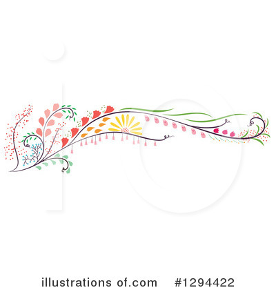 Floral Design Element Clipart #1294422 by Cherie Reve
