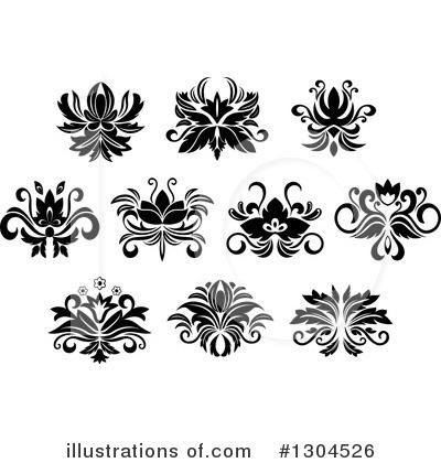 Royalty-Free (RF) Floral Clipart Illustration by Vector Tradition SM - Stock Sample #1304526