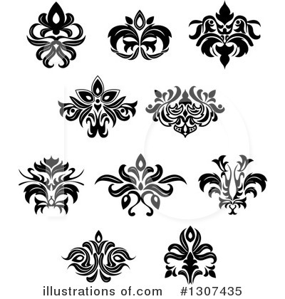 Flower Design Element Clipart #1307435 by Vector Tradition SM