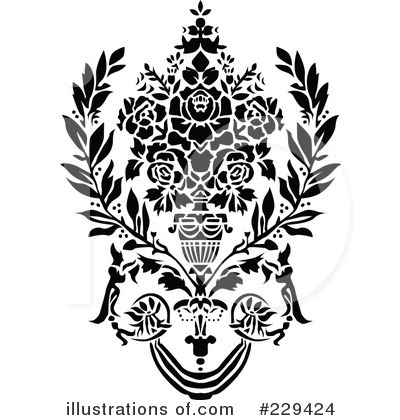 Royalty-Free (RF) Floral Clipart Illustration by BestVector - Stock Sample #229424
