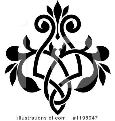 Royalty-Free (RF) Floral Design Element Clipart Illustration by Vector Tradition SM - Stock Sample #1198947