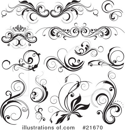 Royalty-Free (RF) Floral Elements Clipart Illustration by OnFocusMedia - Stock Sample #21670