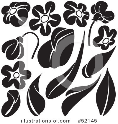 Royalty-Free (RF) Floral Elements Clipart Illustration by dero - Stock Sample #52145