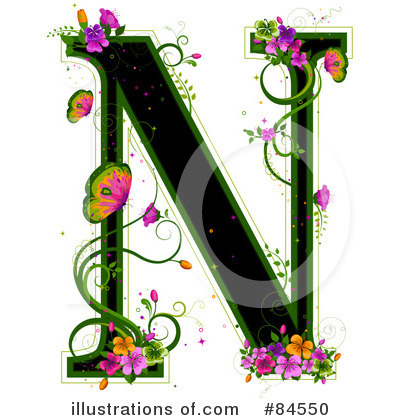 Floral Letter Clipart #84550 by BNP Design Studio