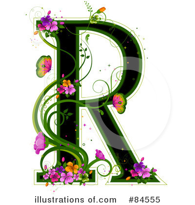 Floral Letter Clipart #84555 by BNP Design Studio