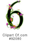 Floral Number Clipart #92080 by BNP Design Studio