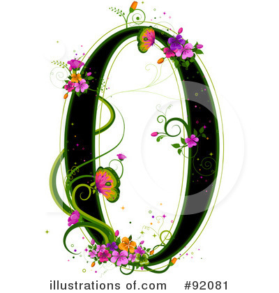 Royalty-Free (RF) Floral Number Clipart Illustration by BNP Design Studio - Stock Sample #92081