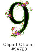 Floral Number Clipart #94723 by BNP Design Studio