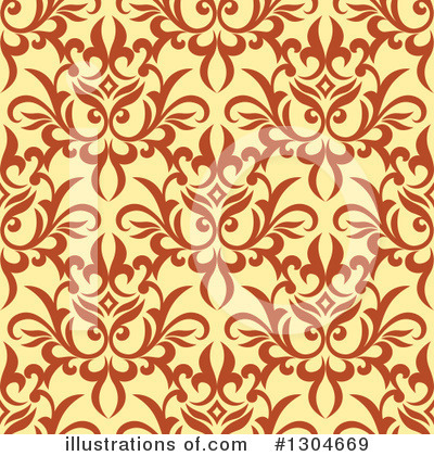 Royalty-Free (RF) Floral Pattern Clipart Illustration by Vector Tradition SM - Stock Sample #1304669