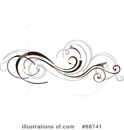 Royalty-Free (RF) Floral Scroll Clipart Illustration by OnFocusMedia - Stock Sample #68741