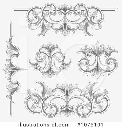 Royalty-Free (RF) Flourish Clipart Illustration by vectorace - Stock Sample #1075191