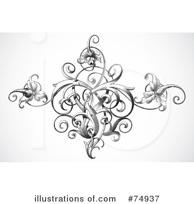 Royalty-Free (RF) Flourish Clipart Illustration by BestVector - Stock Sample #74937