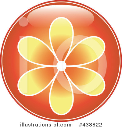 Royalty-Free (RF) Flower Button Clipart Illustration by Pams Clipart - Stock Sample #433822