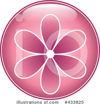 Royalty-Free (RF) Flower Button Clipart Illustration by Pams Clipart - Stock Sample #433825
