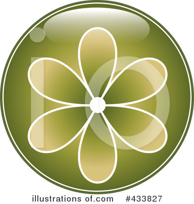 Royalty-Free (RF) Flower Button Clipart Illustration by Pams Clipart - Stock Sample #433827