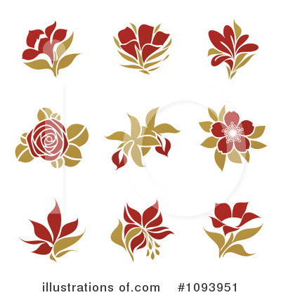 Royalty-Free (RF) Flower Clipart Illustration by elena - Stock Sample #1093951
