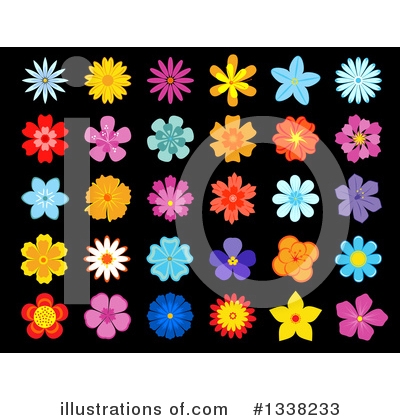 Royalty-Free (RF) Flower Clipart Illustration by Vector Tradition SM - Stock Sample #1338233