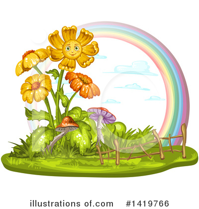 Royalty-Free (RF) Flower Clipart Illustration by merlinul - Stock Sample #1419766