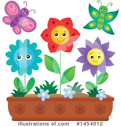 Royalty-Free (RF) Flower Clipart Illustration by visekart - Stock Sample #1454012