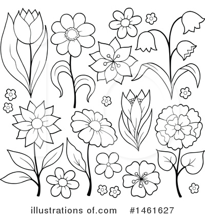 Royalty-Free (RF) Flower Clipart Illustration by visekart - Stock Sample #1461627