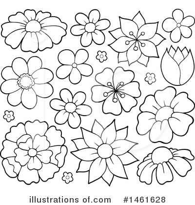 Royalty-Free (RF) Flower Clipart Illustration by visekart - Stock Sample #1461628